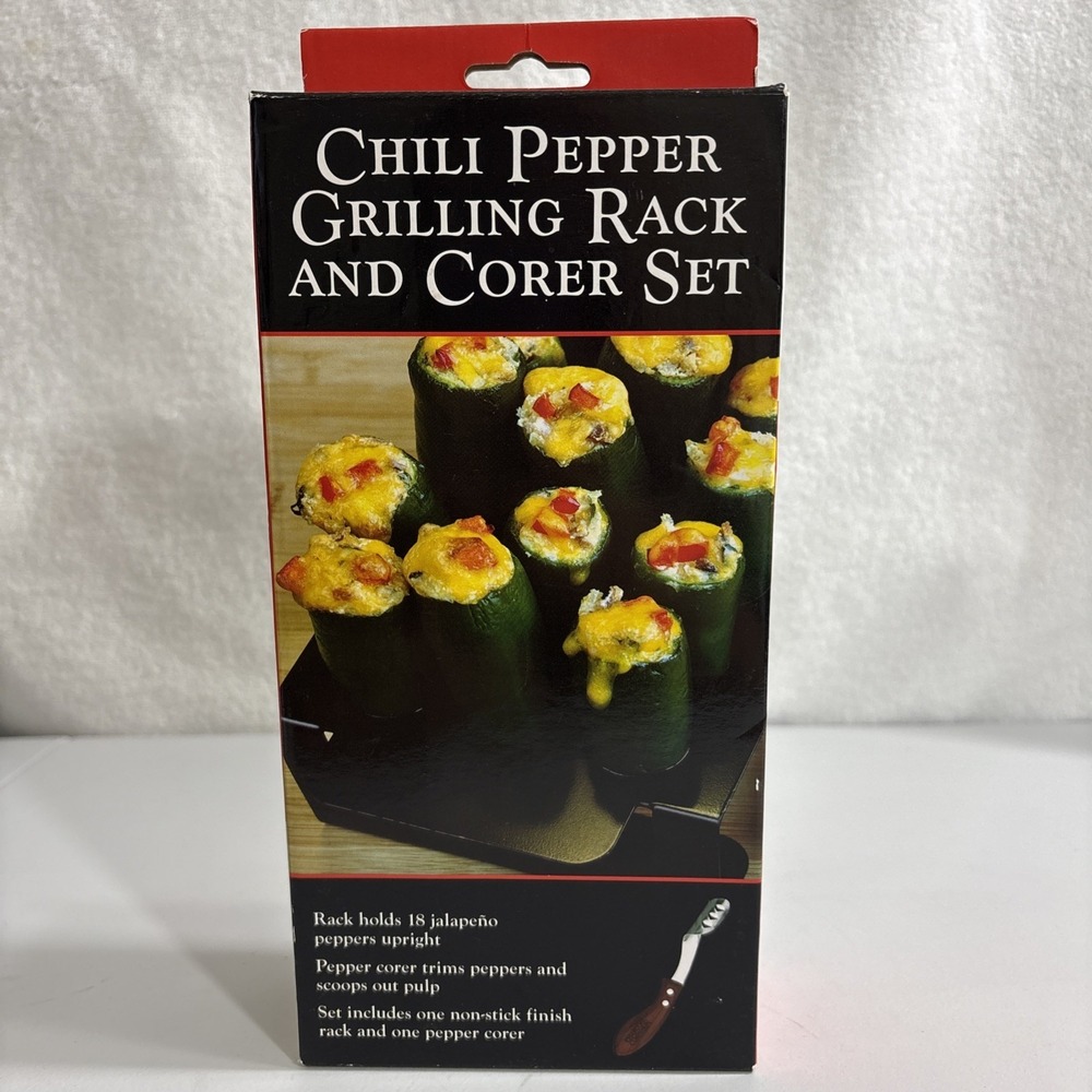 Charcoal Companion Chili Pepper Grilling Rack & Corer Set NIB CC3106